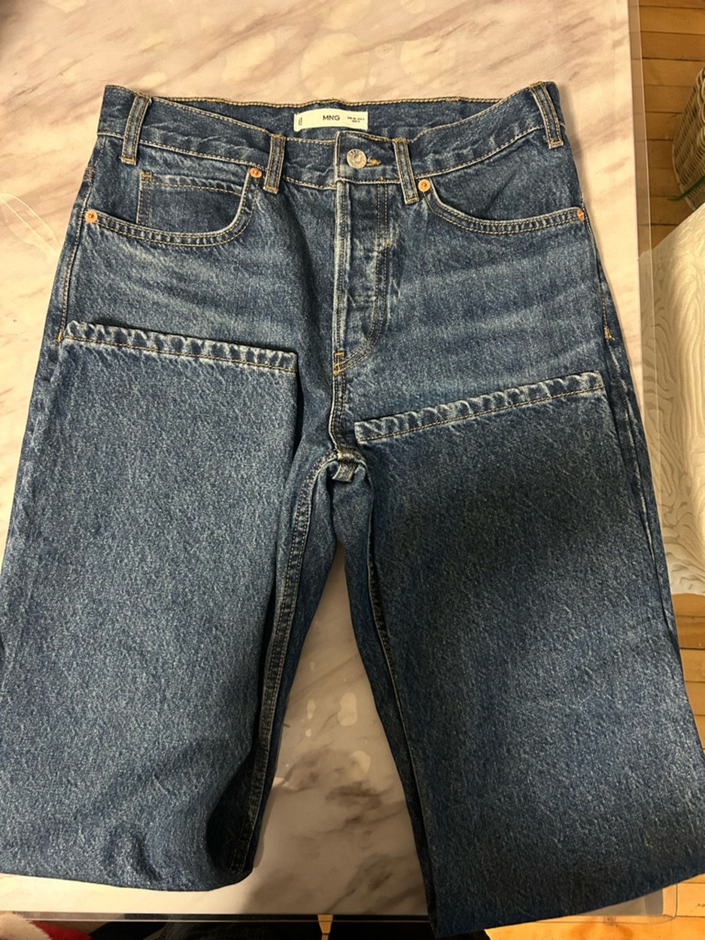 Mango Woman Classic Blue Denim Jeans